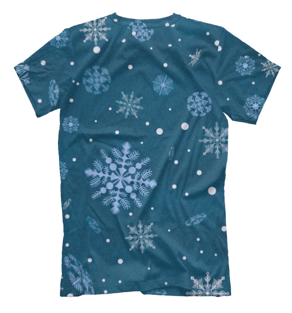 Футболка для мальчиков с изображением Дед Мороз играет на рок гитаре цвета Белый