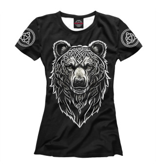 Женская футболка Медведь / славянский стиль