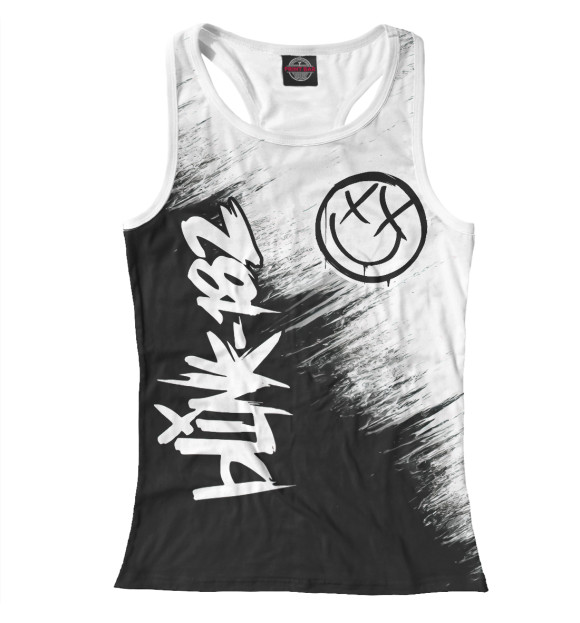 Женская майка-борцовка с изображением Blink-182 цвета Белый