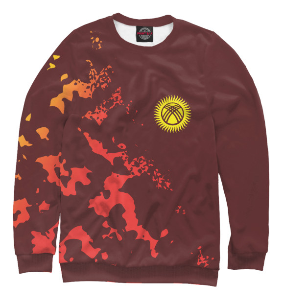 Свитшот для мальчиков с изображением Киргизия цвета Белый