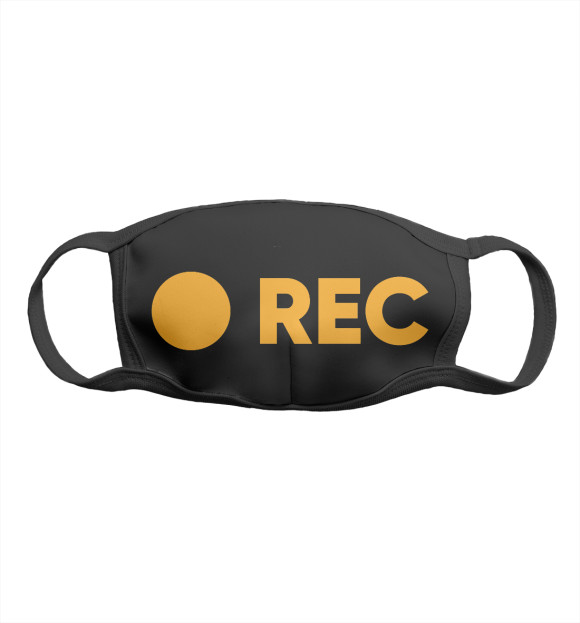 Маска тканевая с изображением REC цвета Белый