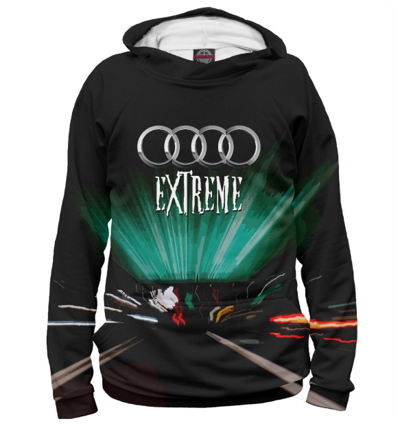 Женское худи с изображением Audi Extreme цвета Белый