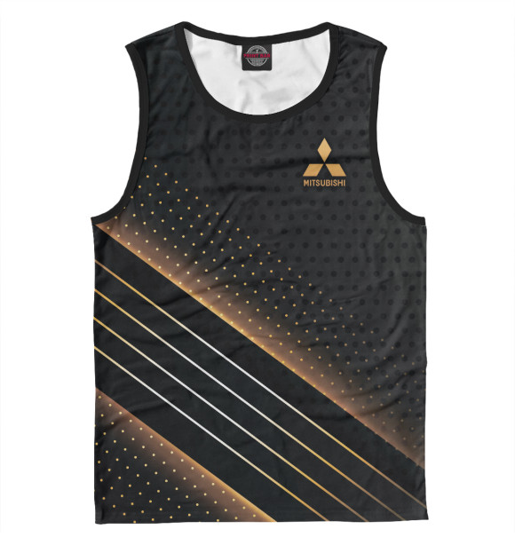 Мужская майка с изображением Mitsubishi цвета Белый