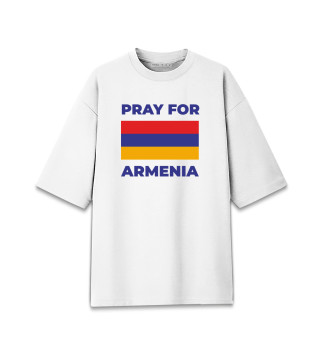 Мужская футболка оверсайз Pray For Armenia