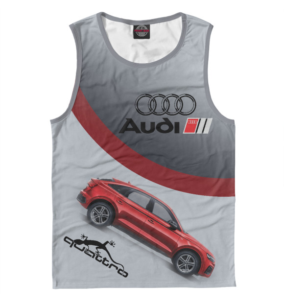 Мужская майка с изображением Audi цвета Белый