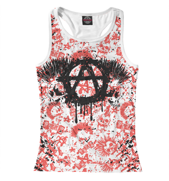 Женская майка-борцовка с изображением Гражданская Оборона цвета Белый