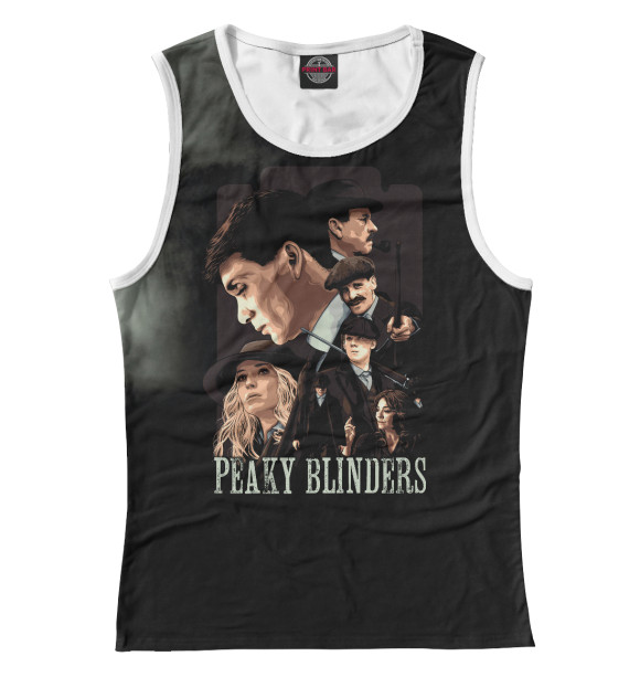 Майка для девочки с изображением Острые козырьки цвета Белый