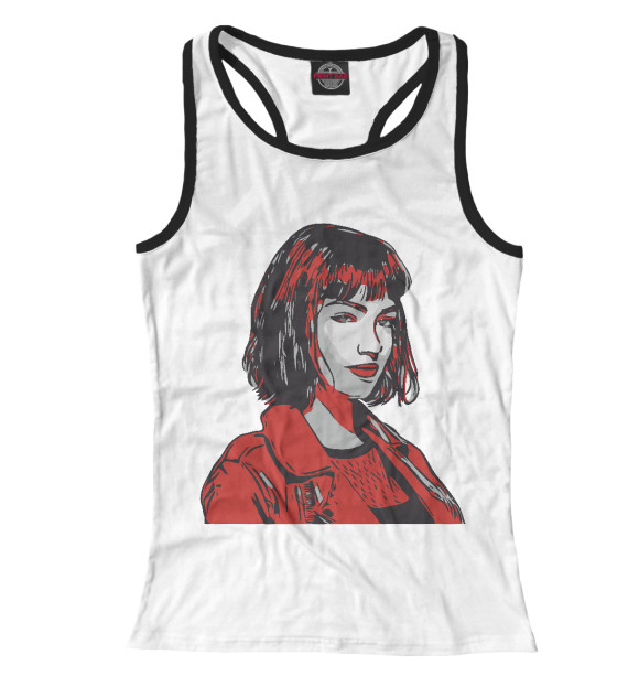 Женская майка-борцовка с изображением Токио цвета Белый