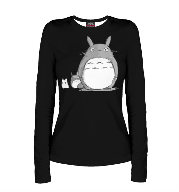 Женский лонгслив с изображением Тоторо цвета Белый