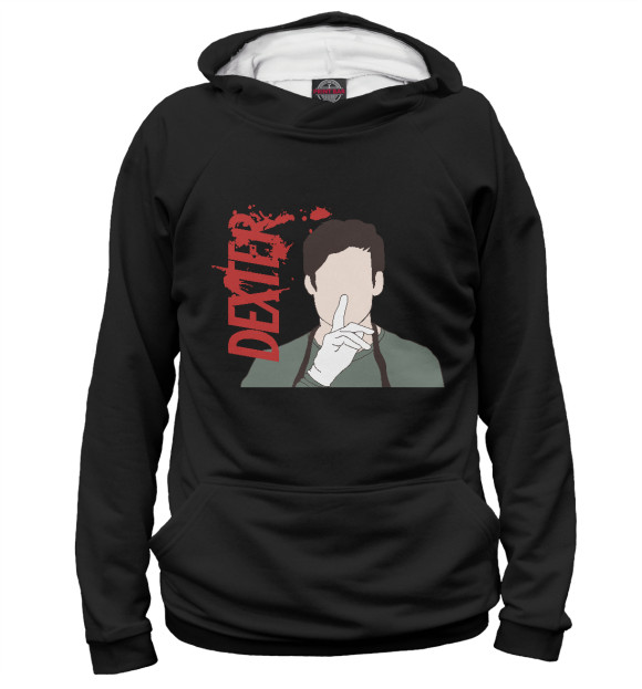Женское худи с изображением Dexter цвета Белый