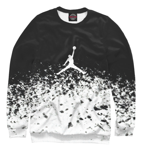 Свитшот для девочек с притом Майкл Джордан цвета Белый Свитшот для девочек с изображением Майкл Джордан цвета Белый