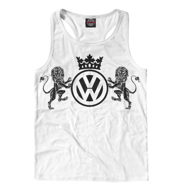 Мужская майка-борцовка с изображением Volkswagen цвета Белый