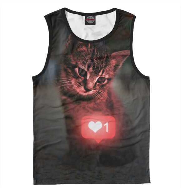 Майка для мальчика с изображением Котенок цвета Белый