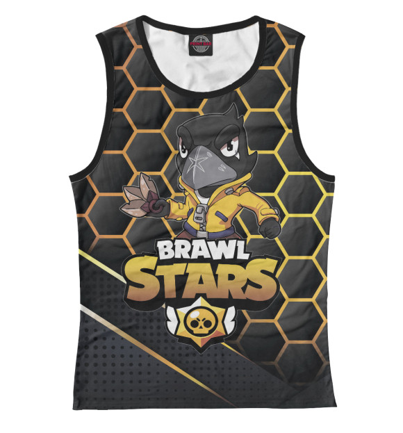 Женская майка с изображением Brawl Stars цвета Белый
