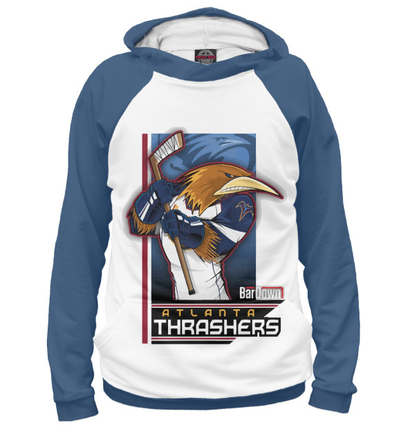 Мужское худи с изображением Atlanta Thrashers цвета Белый