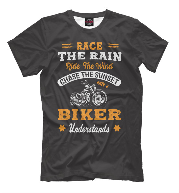 Футболка для мальчиков с изображением Biker цвета Белый