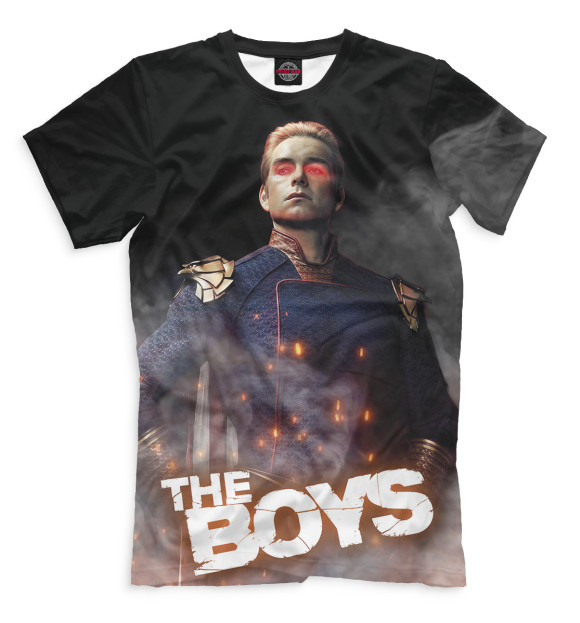 Мужская футболка с изображением The boys Патриот цвета Белый