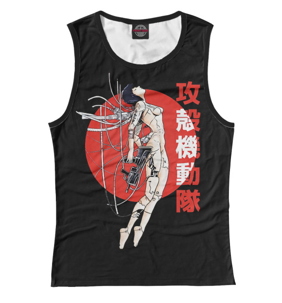 Майка для девочки с притом Призрак в доспехах цвета Белый Майка для девочки с изображением Призрак в доспехах цвета Белый