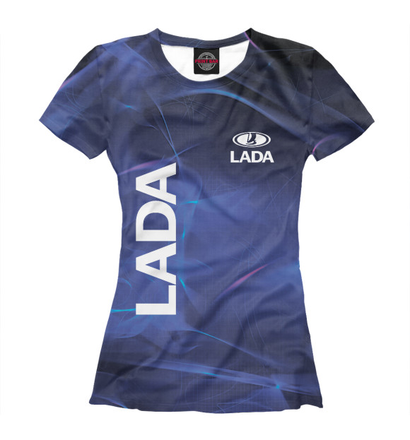 Женская футболка с изображением LADA цвета Белый