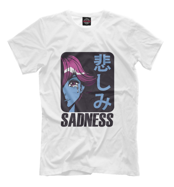 Футболка для мальчиков с изображением Sadness girl цвета Белый