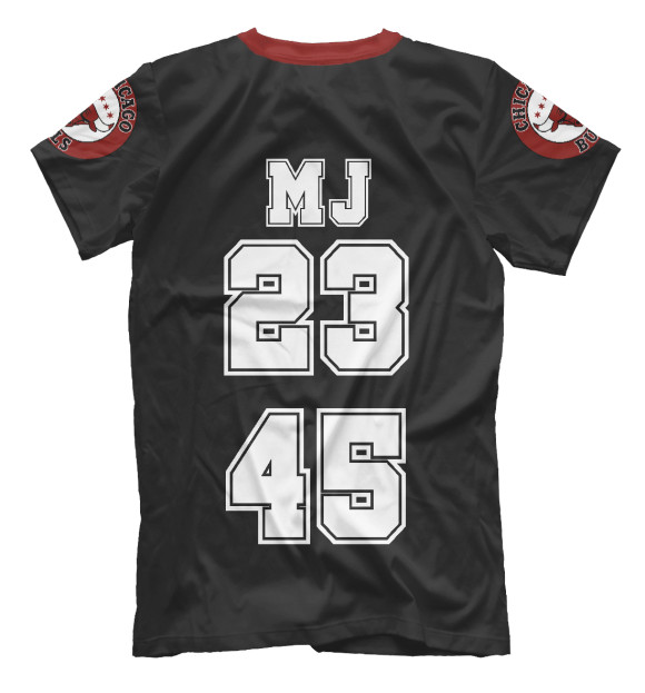 Мужская футболка с изображением MJ 23vs45 цвета Белый