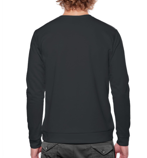 Мужской свитшот с изображением Юрий Шатунов чёрный фон цвета Белый