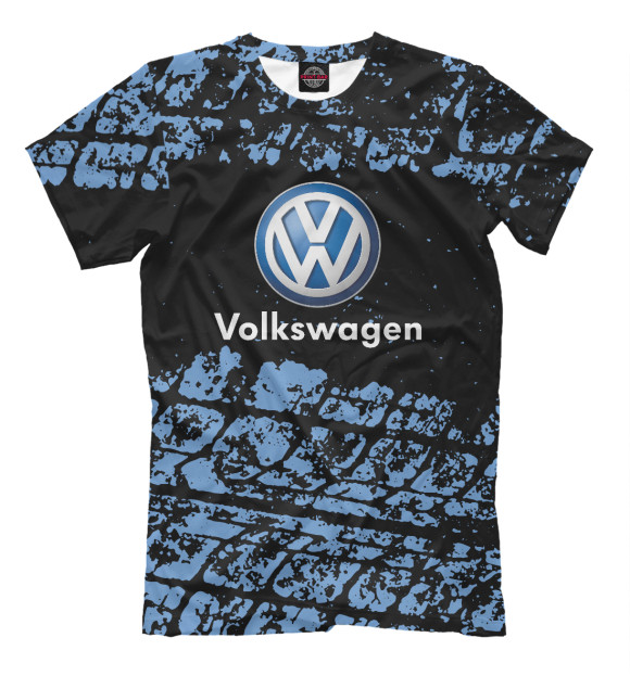 Мужская футболка с изображением Volkswagen цвета Белый
