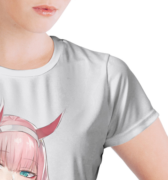Женская футболка с изображением Ahegao цвета Белый