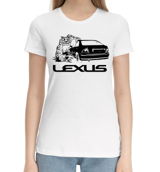 Хлопковая футболка для девочек Lexus