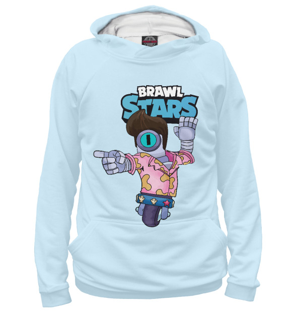 Женское худи с изображением STU СТУ Brawl Stars цвета Белый