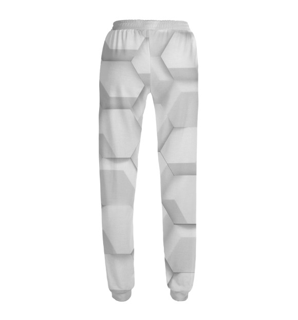 Женские спортивные штаны с изображением 3D White цвета Белый