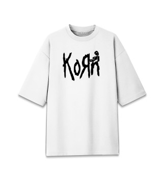 Женская футболка оверсайз KoЯn - надпись