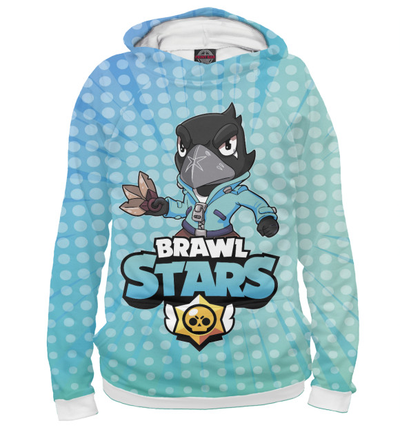 Женское худи с изображением Brawl Stars цвета Белый
