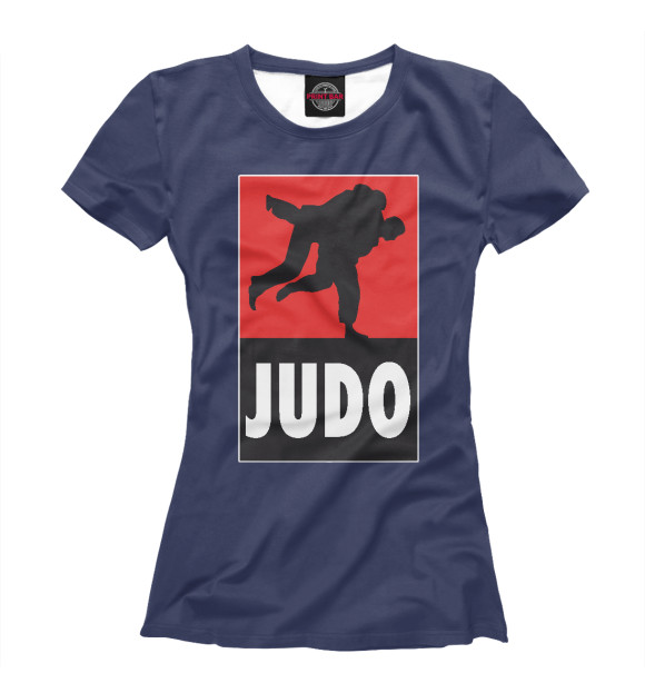 Женская футболка с изображением Judo цвета Белый