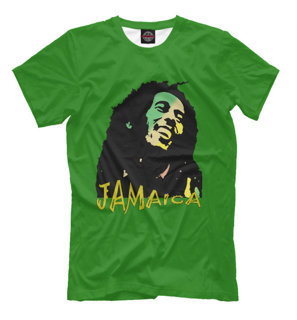 Мужская футболка с изображением Jamaica цвета Белый