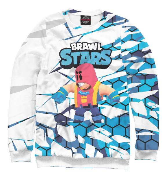 Женский свитшот с изображением Гром Brawl Stars  GROM цвета Белый