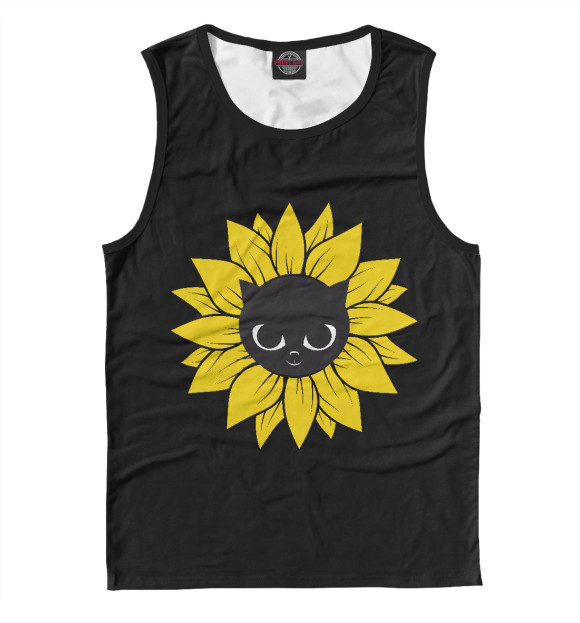 Майка для мальчика с изображением Sunny Cat цвета Белый