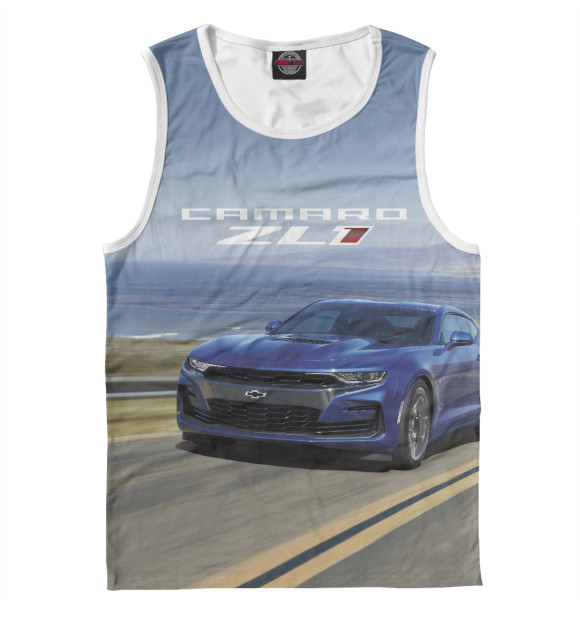 Майка для мальчика с изображением Chevrolet Camaro ZL 1 цвета Белый
