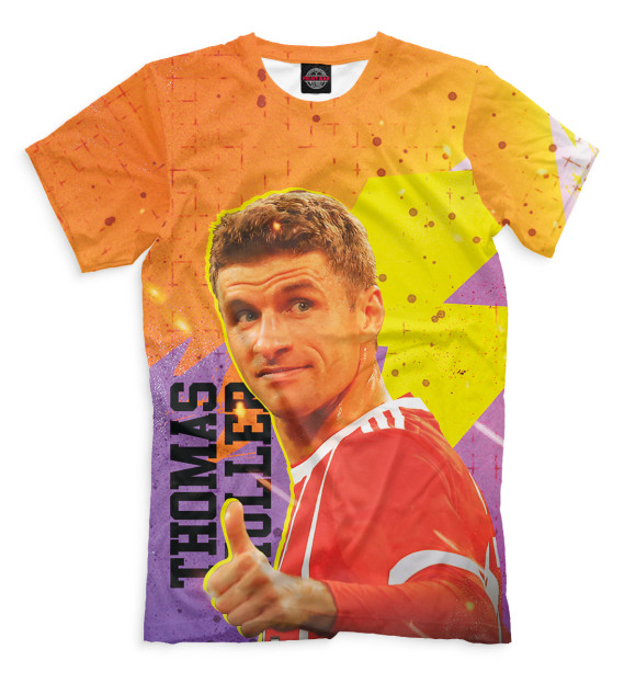 Футболка для мальчиков с изображением Томас Мюллер цвета Белый