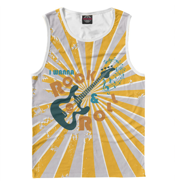 Майка для мальчика с изображением Винтажня рок композиция цвета Белый