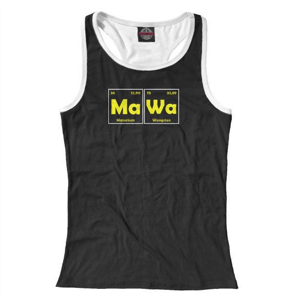 Женская майка-борцовка с изображением Маша цвета Белый