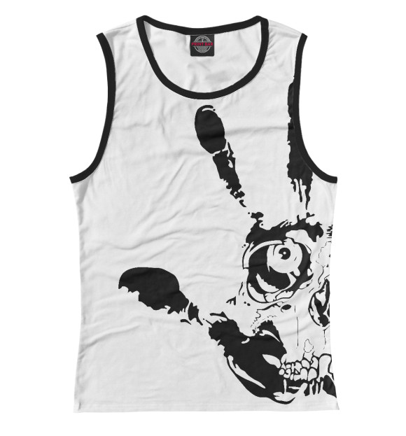 Женская майка с изображением Ладонь цвета Белый