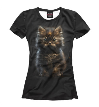 Женская футболка Очень милый котенок