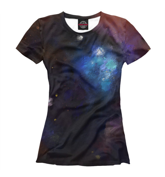Женская футболка с изображением Космическое пространство цвета Белый