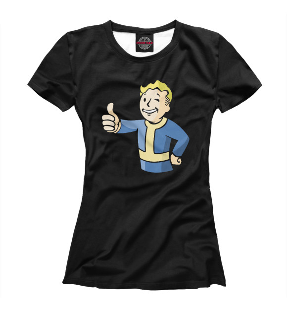 Футболка для девочек с изображением Fallout цвета Белый