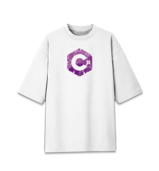 Женская футболка оверсайз C Sharp Grunge Logo