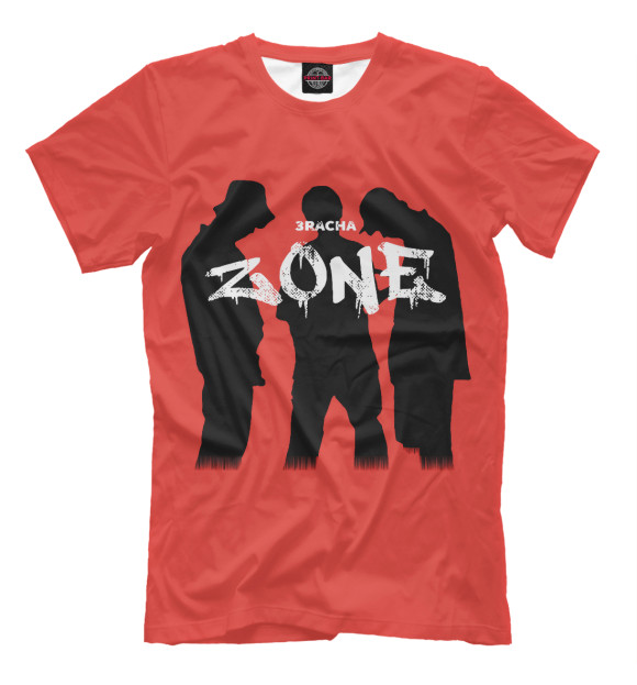 Футболка для мальчиков с изображением 3RaCHA ZONE цвета Белый