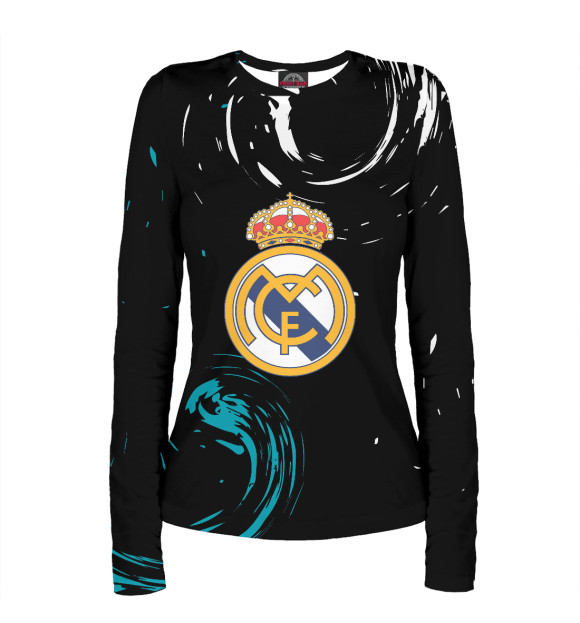 Женский лонгслив с изображением Real Madrid цвета Белый