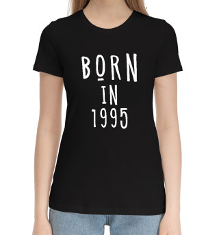 Хлопковая футболка для девочек Рожден в 1995