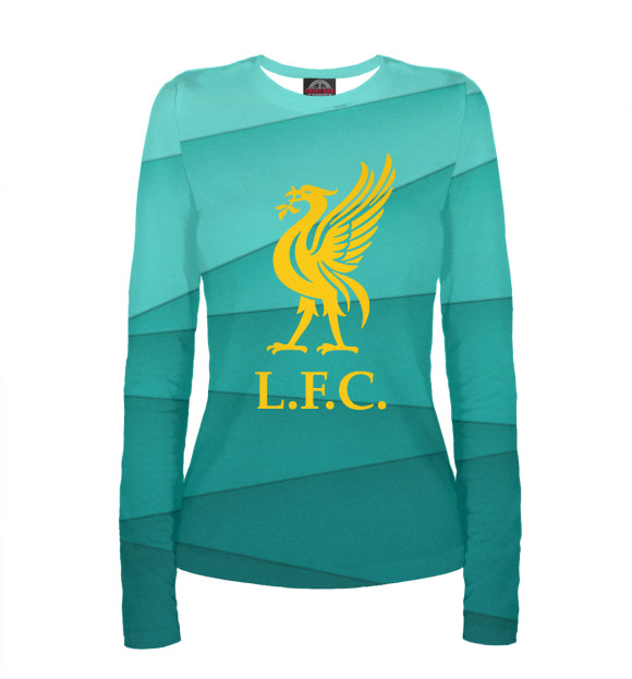 Женский лонгслив с изображением Liverpool | Ливерпуль цвета Белый